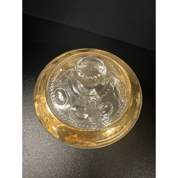 Antique EAPG Gold Flash Covered Compote 7" - Picture 3 of 10